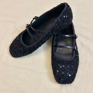 ZARA girls sequined Mary Janes